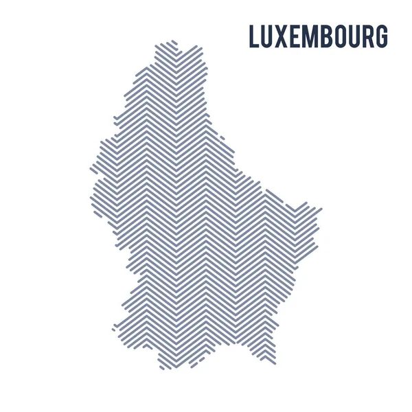 Vector abstract hatched map of Luxembourg isolated on a white background. — Stock Vector
