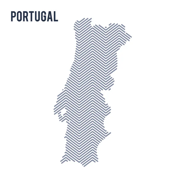 Vector abstracto eclosionó mapa de Portugal aislado sobre un fondo blanco . — Archivo Imágenes Vectoriales