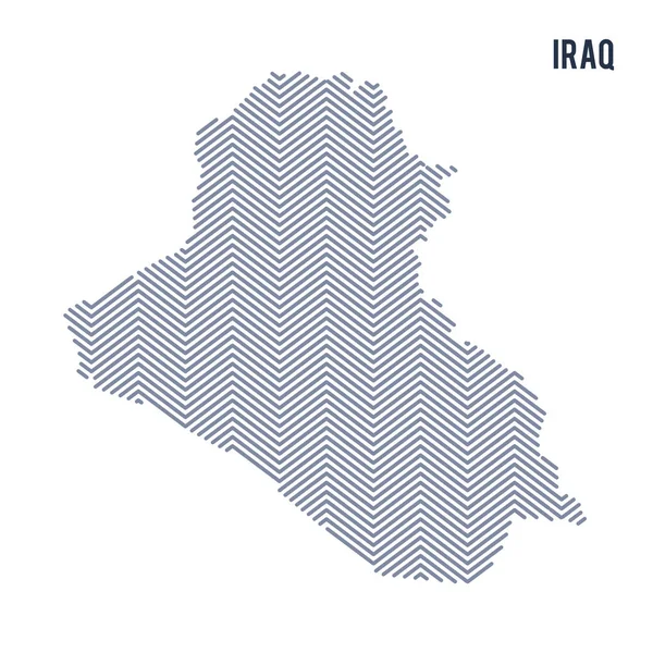 イラクは、白い背景で隔離のベクトル抽象ハッチ マップ. — ストックベクタ