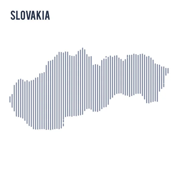 Векторная абстрактная карта Словакии с вертикальными линиями на белом фоне . — стоковый вектор