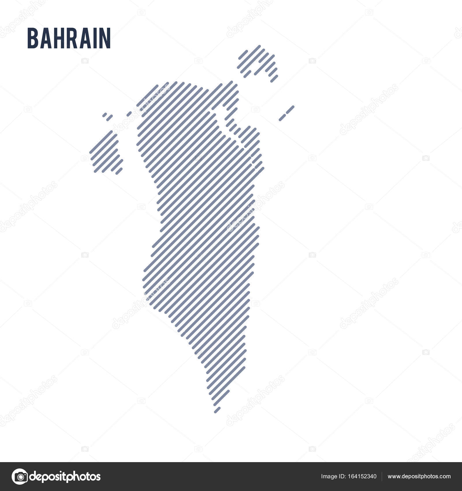 Illustrator map Bahrain