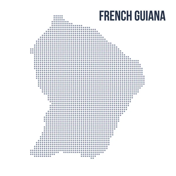 Vektör Fransız Guyanası beyaz arka plan üzerinde izole noktalı Haritası. Seyahat vektör çizim