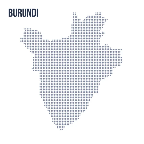 Vektör noktalı beyaz arka plan üzerinde izole Burundi Haritası. Seyahat vektör çizim