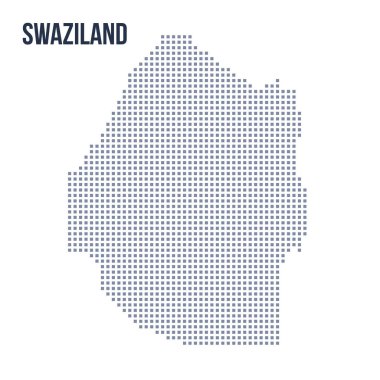 Vektör piksel beyaz arka plan üzerinde izole Svaziland Haritası. Seyahat vektör çizim