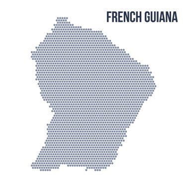 Vektör altıgen Fransız Guyanası Haritası. Ülkenin iş alanı.