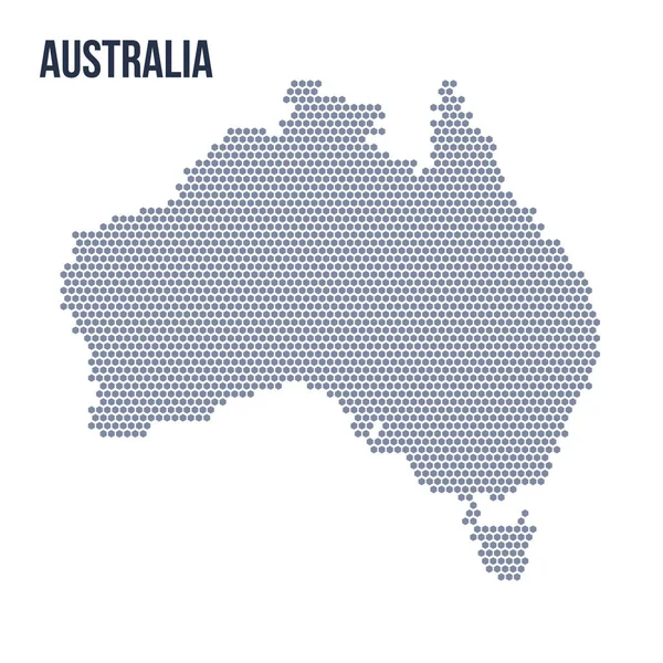 Vektör altıgen Avustralya haritası. Ülkenin iş alanı.