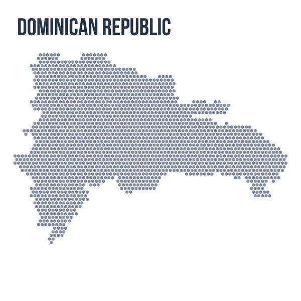 Vektör altıgen Dominik Cumhuriyeti Haritası. Ülkenin iş alanı.