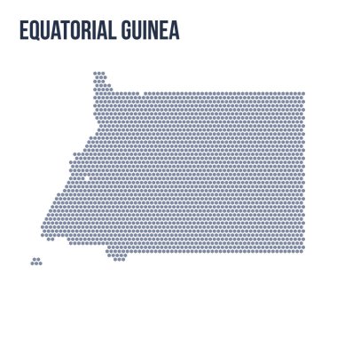 Vektör altıgen Ekvator Gine Haritası. Ülkenin iş alanı.