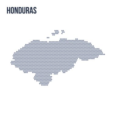 Vektör altıgen Honduras Haritası. Ülkenin iş alanı.