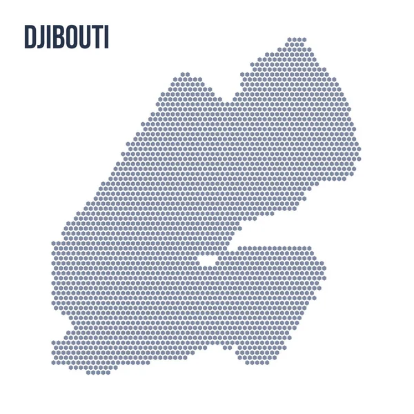 Vektör altıgen Cibuti Haritası. Ülkenin iş alanı.