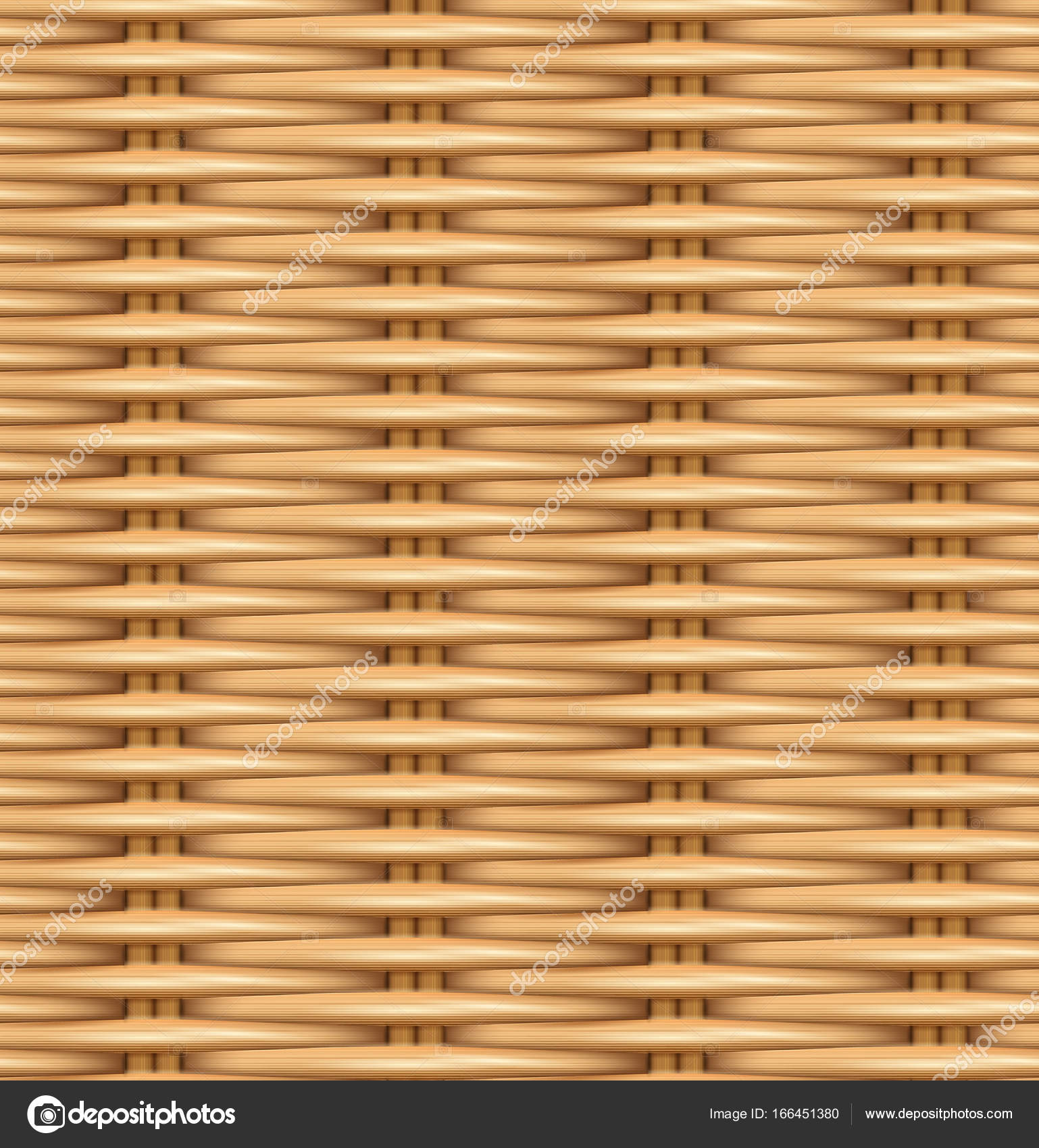 Seamless Pattern Realistic Texture Woven Rattan Texture Wooden Basket