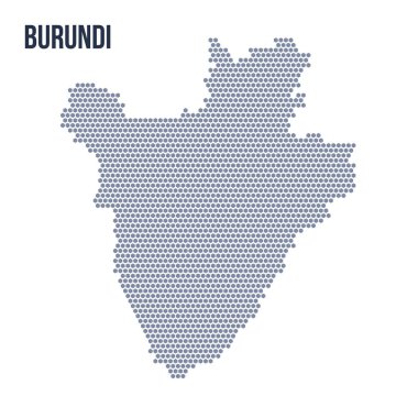 Vektör altıgen Burundi haritası. Ülkenin iş alanı.