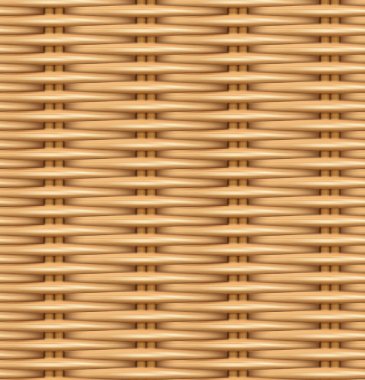 Seamless pattern realistic texture of woven rattan. The texture of the wooden basket. Vector illustration. clipart