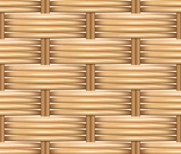 Dikişsiz desen dokuma Rattan gerçekçi doku. Ahşap sepet doku. Vektör çizim.