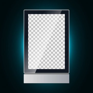 Vektör şablon bir reklam panosu / görüntüler. Açık hava reklam. Işık kutusu. Reklam ve sunumlar için alay.
