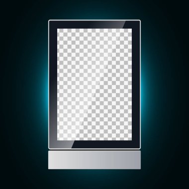 Vector template of a advertising board display. Outdoor advertising. Light box.Mock up for advertising and presentations. clipart