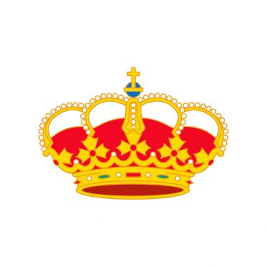 Bir taç arka plan renkli vektör çizim