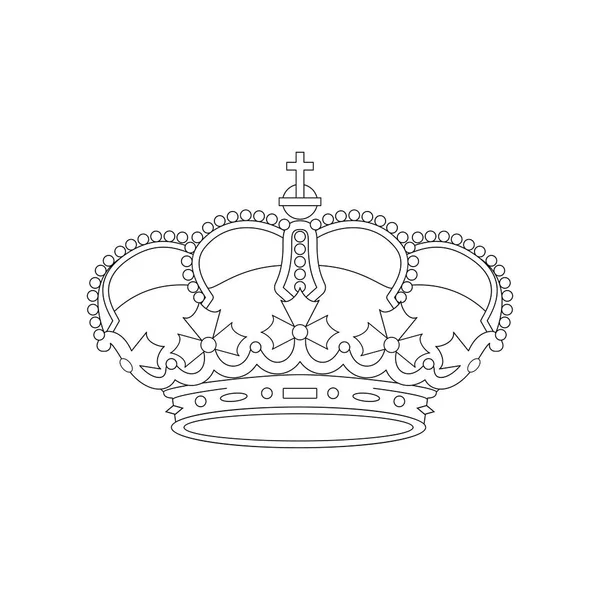 Лінійна Векторна ілюстрація фону корони — стоковий вектор