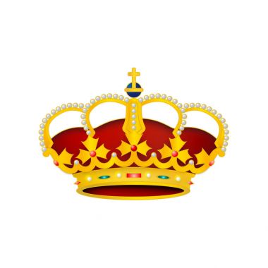 Bir taç arka plan gerçekçi vektör çizim