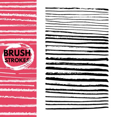 El boyalı beyaz arka plan üzerinde izole fırça darbeleri.