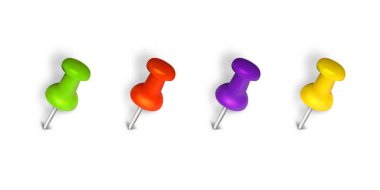 Beyaz arka plan üzerinde izole Kırtasiye PIN.