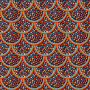 Noktalı mozaik seamless modeli. Tekstil, kağıt ve duvar kağıdı sarma için uygun