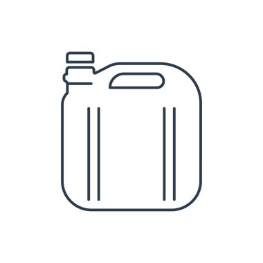 Beyaz arka plan üzerinde izole doğrusal teneke kutu simgesi