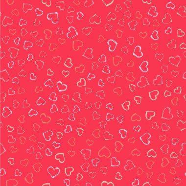 Yürekleri çizilmiş vektör seamless modeli.