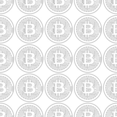 Vektör seamless modeli ile bitcoins.