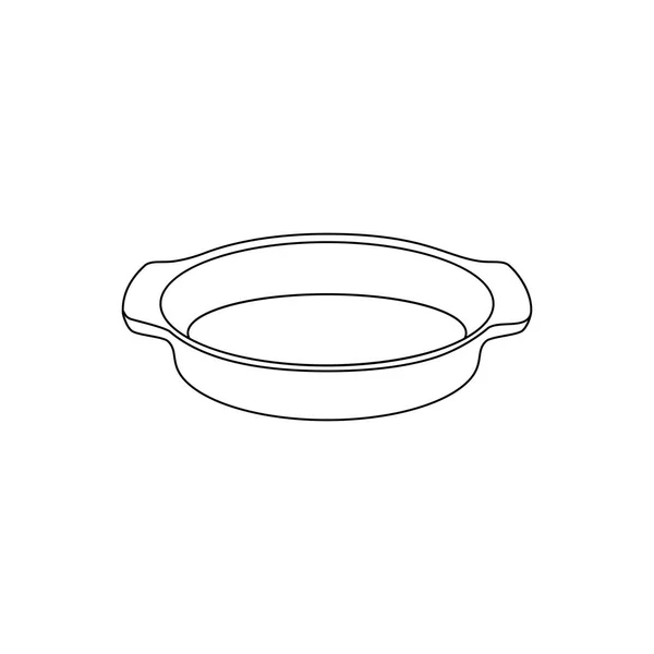 Illustration Vectorielle Linéaire Une Forme Cuisson Sur Fond Blanc — Image vectorielle