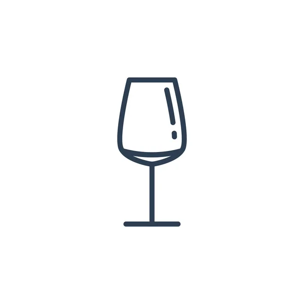 Beyaz Arka Plan Üzerinde Izole Porto Şarabı Doğrusal Simgesi — Stok Vektör