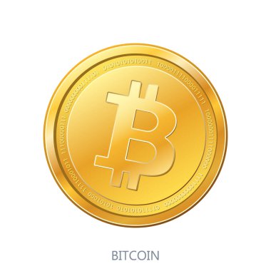 Beyaz arka plan üzerinde izole Cryptocurrency bitcoin sikke