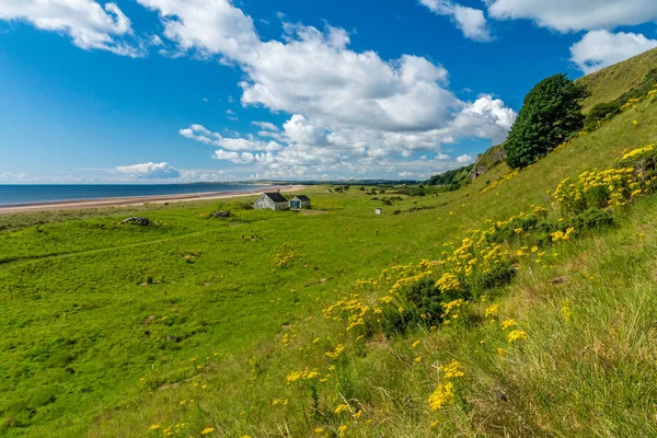 St Cyrus tepeleri ve kayalıklarla. — Stok fotoğraf