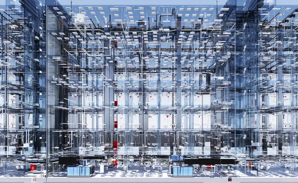 Conceptual visualization of the BIM model of the building