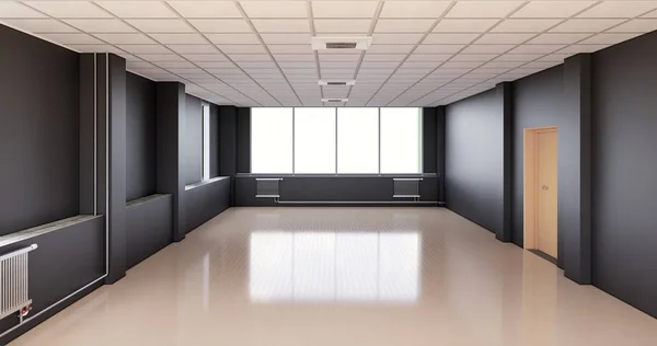 Empty office room with window