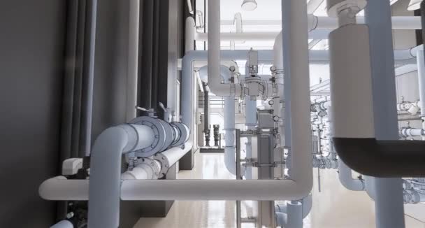 Visualization of the concept of BIM model utilities of the building — Stock Footage Visualization Concept Bim Model Utilities Building Royalty Free Stock Footage