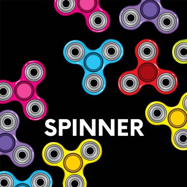 Güzel bir spinner. Vektör çizim için bir kartpostal veya poster, giysiler için yazdırma. 