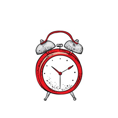 Güzel bir çalar saat. Vektör çizim. Okul veya üniversite, eğitim.