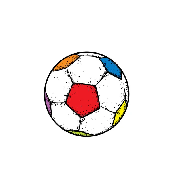 Un beau ballon de foot. Illustration vectorielle. École ou université, éducation . — Image vectorielle