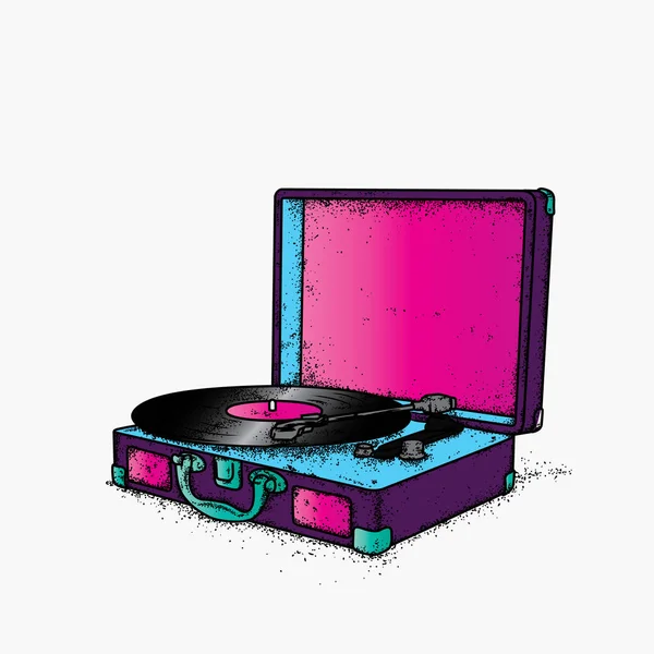 Grabaciones de vinilo vintage. Vintage. Música. Ilustración vectorial para una postal o un póster . — Vector de stock