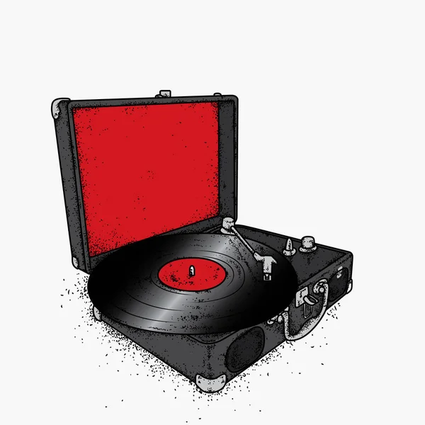 Grabaciones de vinilo vintage. Vintage. Música. Ilustración vectorial para una postal o un póster . — Vector de stock