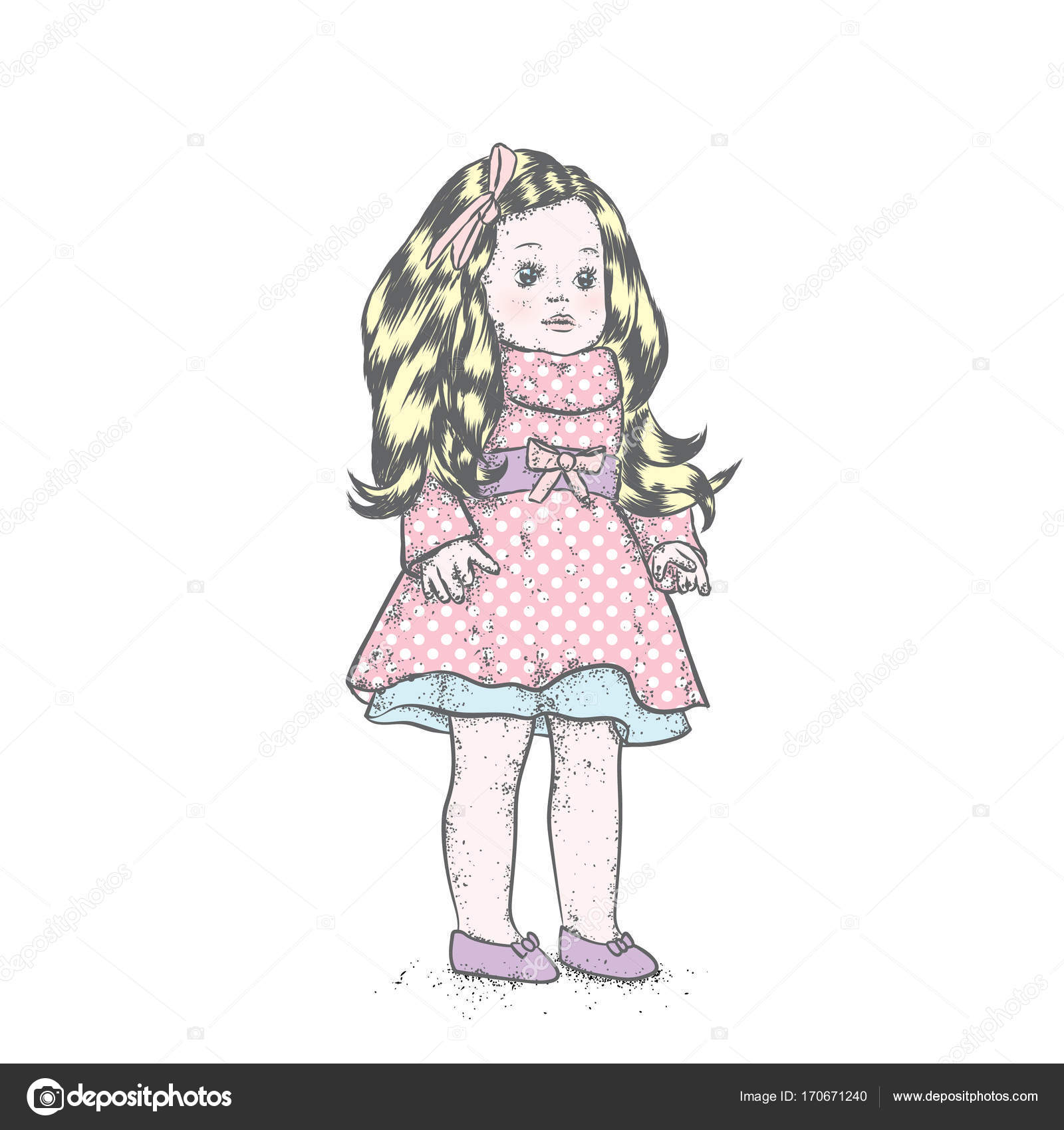 Doll Hairstyles For Long Hair A Beautiful Doll In A Dress