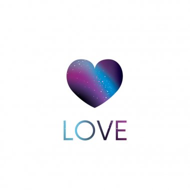 Kalpleri ve uzay. Sevgililer günü. Vektör çizim için bir kartpostal veya bir poster. Sevgi ve dostluk. Yıldızlar ve gezegenler.