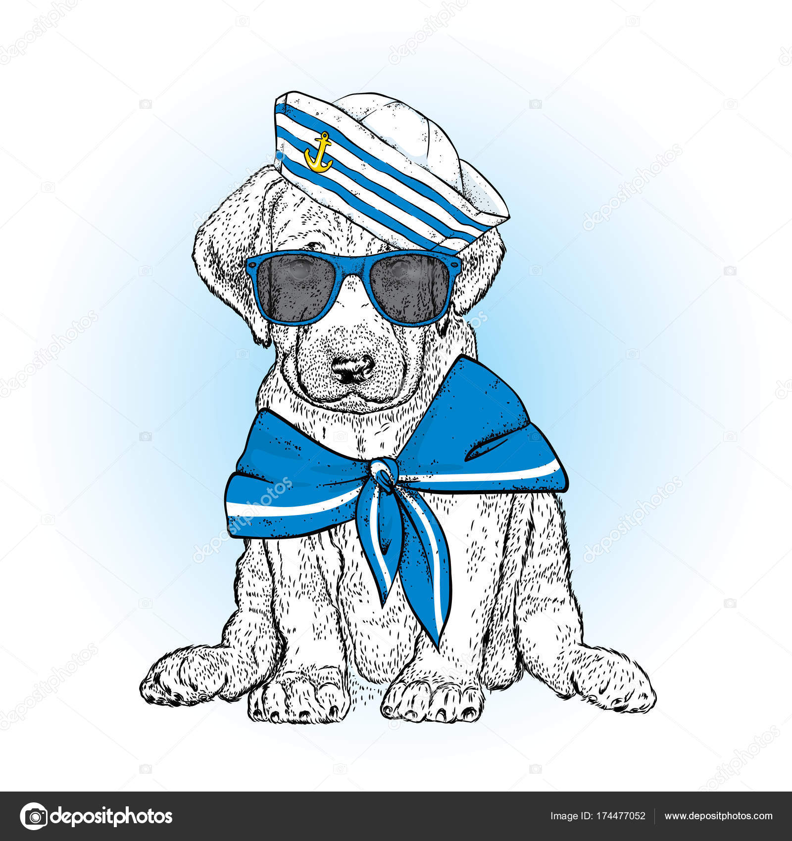 Ένα Πανέμορφο Σκυλί Ναύτης Ρούχα Εικονογράφηση Διάνυσμα Ζώο Ρούχα Και  Διανυσματικό Αρχείο από ©JuliaGrin174477052