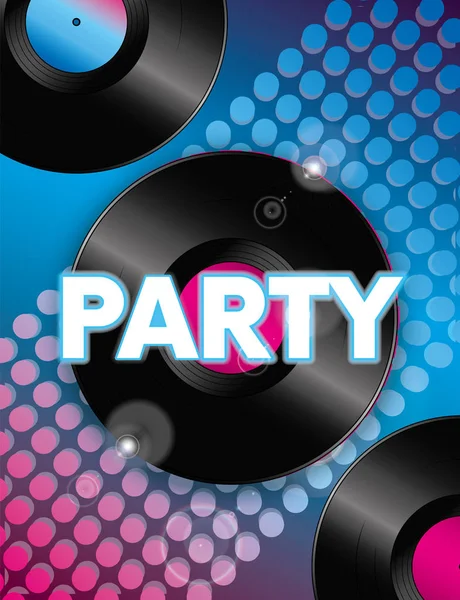Parteiplakat Vektorillustration Musik Nachtclub Und Unterhaltung — Stockvektor