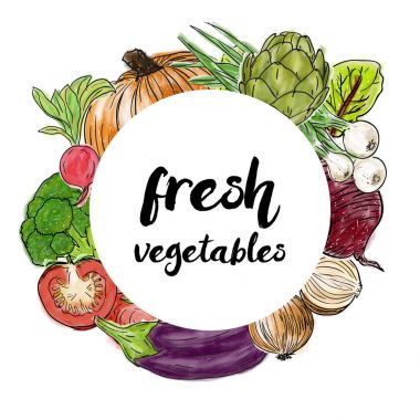 Dairenin içine taze sebze türleri