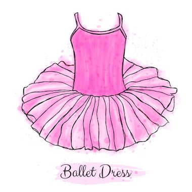 Pembe balerin tutu elbise. Performans bale dans elbise.