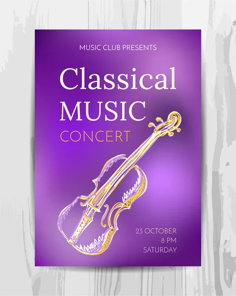 Клубний музичний концерт плакат — стоковий вектор