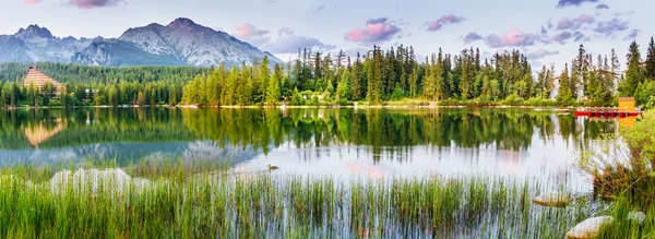Lac Strbske Pleso Dans Montagne Des Hautes Tatras Slovaquie Europe — Photo