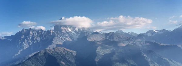 Niebla Gruesa Paso Montaña Goulet Georgia Svaneti Montañas Del Cáucaso — Foto de Stock